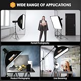 TARION Składany softbox z mocowaniem Bowens - 60 x 90 cm / 24 x 36 cali prostokątne, miękkie pudełko z szybkim odpinaniem i konfiguracją, prostokątne oświetlenie wideo, softbox do studia filmowania,