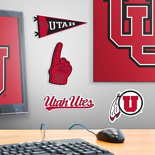 Image of University of Utah 9ct Vinyl Large Deluxe Stickers Variety Pack - Laptop, Water Bottle, Scrapbooking, Tablet, Skateboard, Indoor /Outdoor - Set of 9