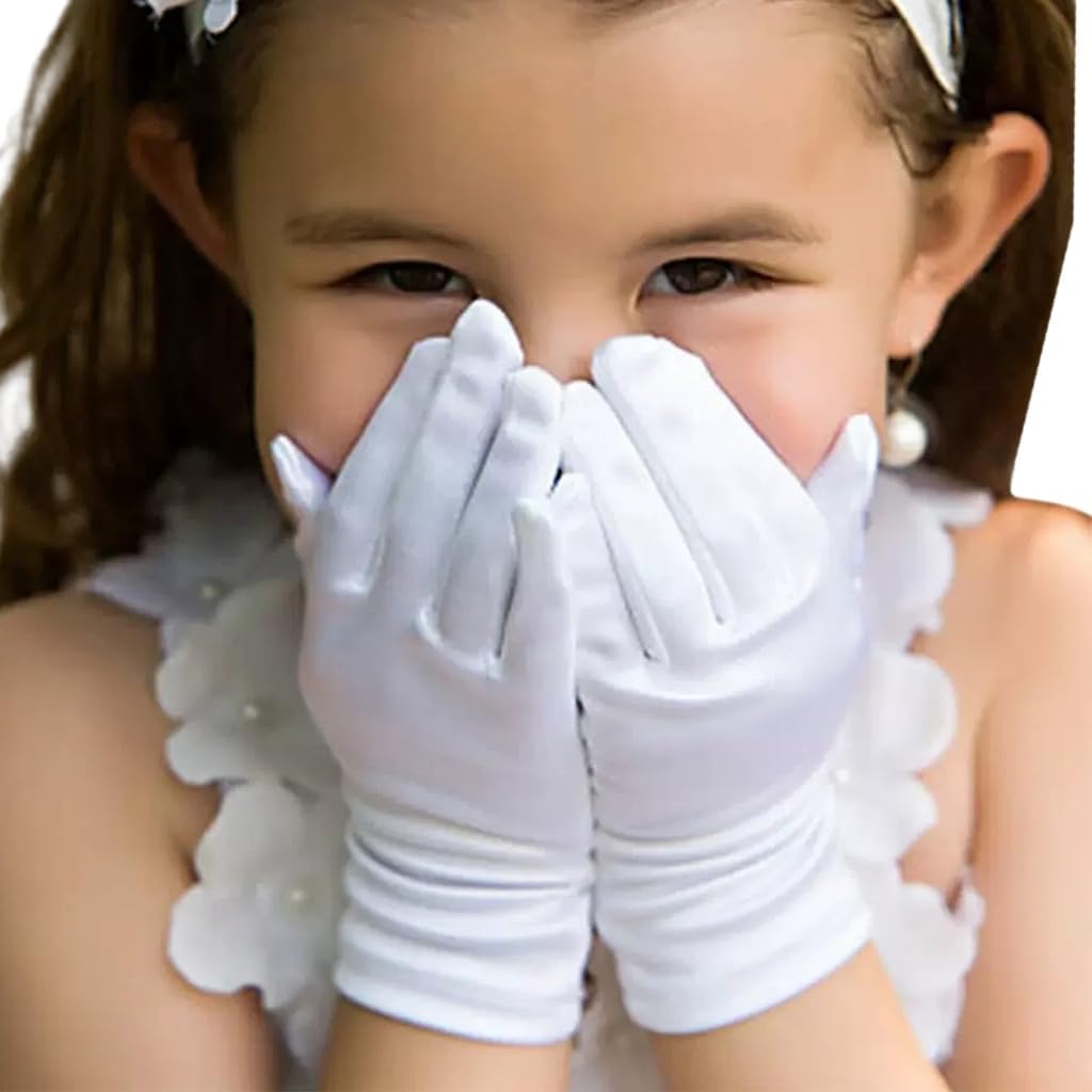 Princess White Gloves for Little Girls Great for Birthday Parties PhotoShoots and Dance Recitals