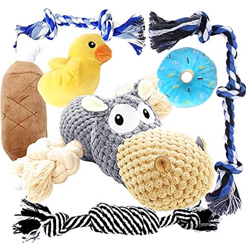 TNFUU Hundespielzeug Hunde Spielsachen Intelligenz, Dog Toys für kleine & mittelgroße Hunde, 7-teiliges Hundespielzeug Set, Welpenspielzeug Kauspielzeug für Hunde 100% natürliche Baumwolle Cover