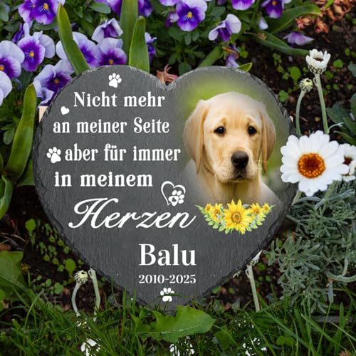 Personalisierte Haustier-Gedenktafel, Haustier-Gedenkgeschenk, Katzen-Gedenkstein, Hunde-Gedenkstein bei Verlust von Hund oder Katze, wetterfestes Outdoor-Andenken für Haustiere