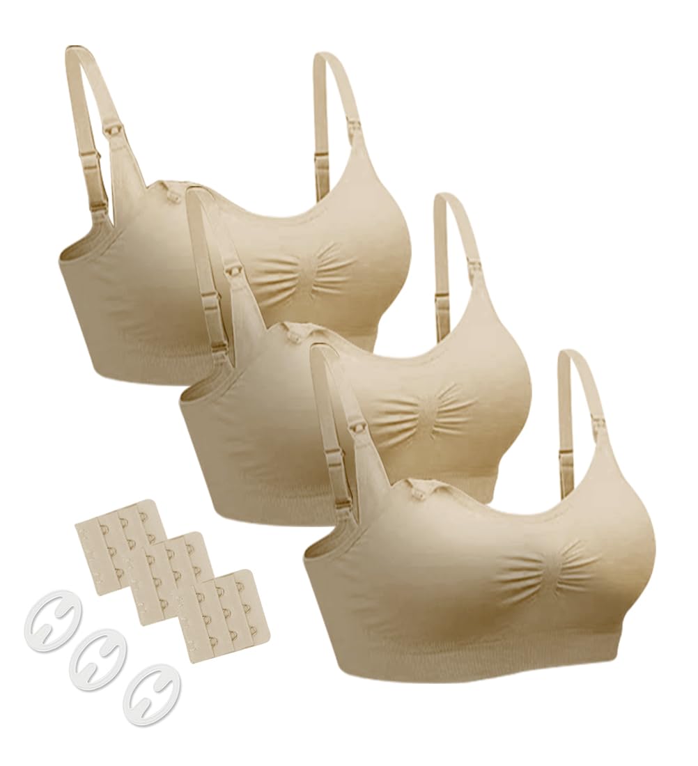 Soutien-gorge d'allaitement sans couture avec coussinets amovibles et rallonges