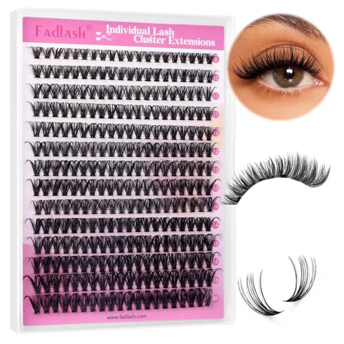 8. Bild von Wimpern Einzeln Cluster für Wimpernverlängerung 40P 0.07 D Curl Mix 8-16mm Individuelle Cluster Künstliche Wimpern Wimpernbüschel für Anfänger