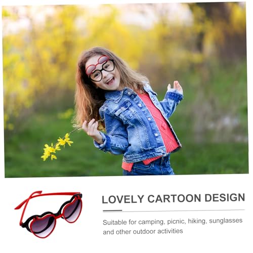 Boys and Girls Light Blocking Glasses Heart Sunglasses for Boy Girl Lightweight Years Old4