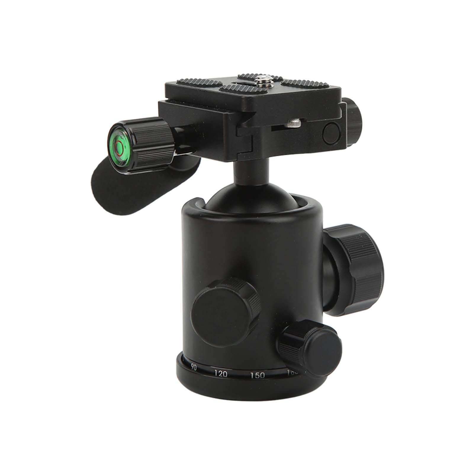 Testa del treppiede, piastra a sgancio rapido 3 manopole di regolazione 1/4 "testa della fotocamera 3/8" per sparare