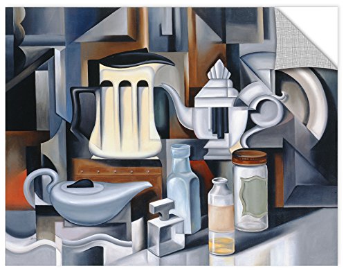 Catherine ABEL - Mural de pared extraíble 'Naturaleza muerta con teteras', 45,7 x 61 cm