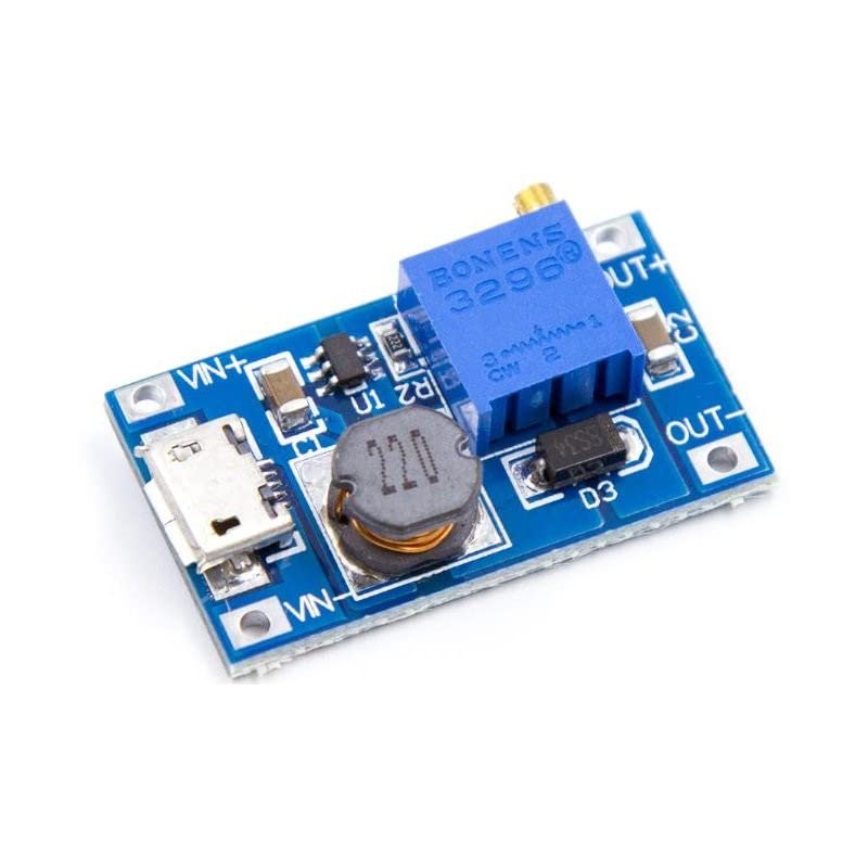 IDUINO 2Pcs XY-016 2A DC-DC Step Up 5V 9V 12V 28V Power Module with Micro USB-picture-20