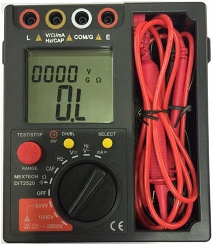 Mextech DIT-2520 Digital Insulation Resistance Tester - Pack of 2