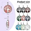 TOAOB 10pcs Tree of Life Charms Natural Gemstone Pendant for Jewellery Making 10 Colors Metal Frame Hollow Round Charms for DIY Necklace Bracelet Earring Craft Supplies #1