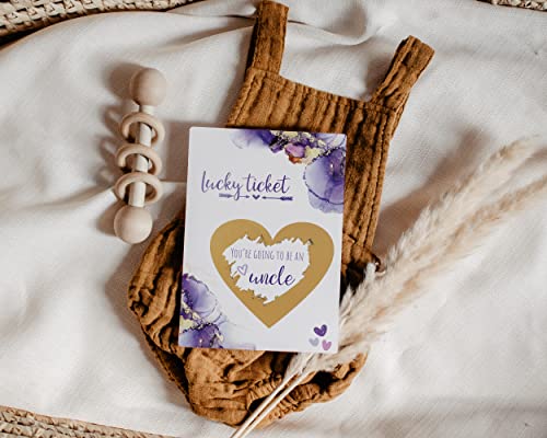 Image of Joli Coon Pregnancy announcement scratch card - You are going to be an uncle - Baby announcement scratch card with envelope - Dream