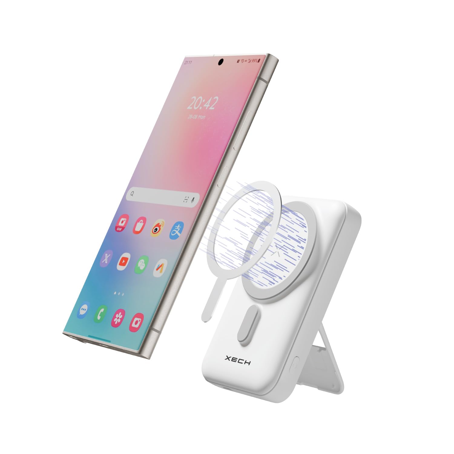 XECH Power Bank 10000mAh | Wireless Powerbank Magnetic Fast Charging | 20W Type-C PD & 22.5W USB Output | Phone Stand | Made in India (X-Charge Mag)-image-12
