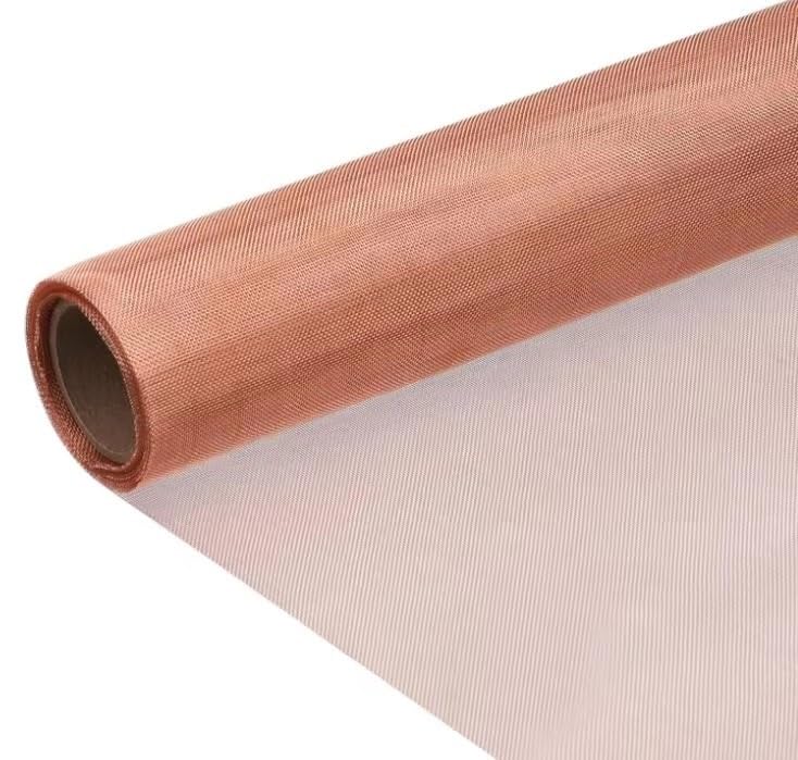 Malla de cobre rojo para filtro protector, tamiz metálico de 180 mallas y tamaño 30x30 cm