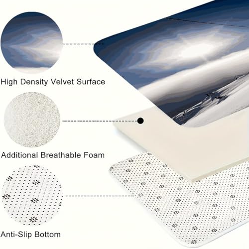 Alfombra de cocina lavable suave y cómoda: alfombra antideslizante de 45 x 120 cm 6