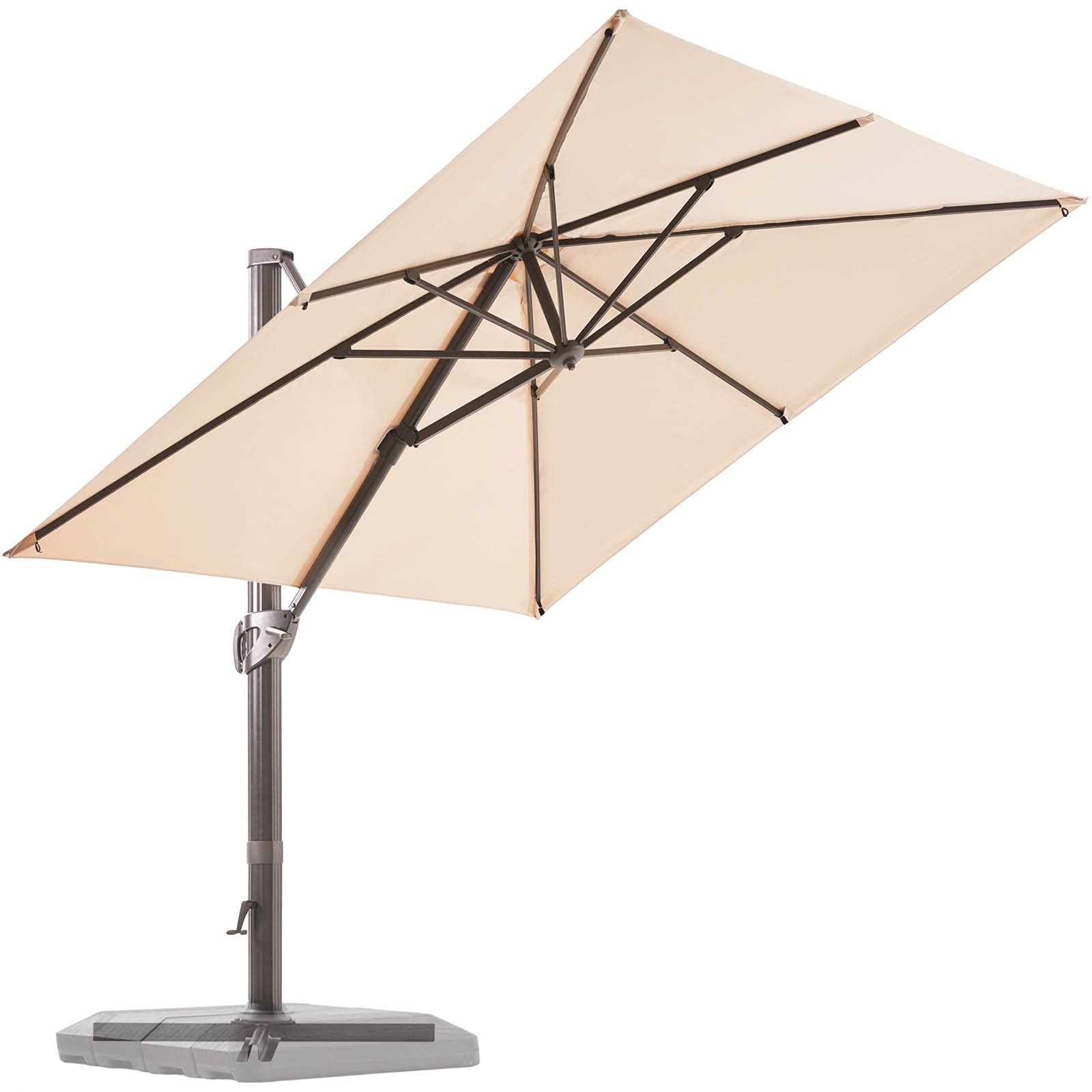 Buy BLUU Redwood 10 FT Square Patio Umbrella Offset Cantilever Outdoor