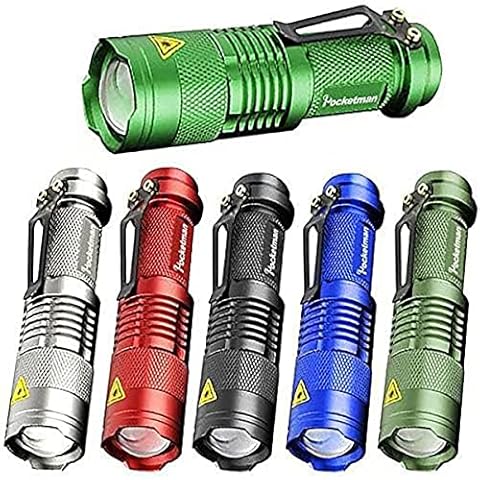 Pack of 6 Pocketman Mini LED Flashlights Cover