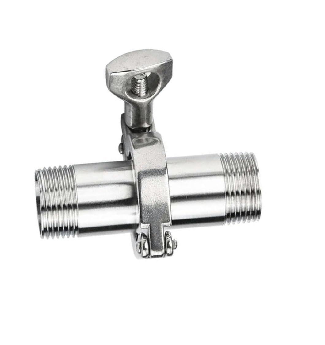 Adattatore per ghiera filettata con triplo morsetto in acciaio inox 304 con guarnizione in silicone per accessori per tubi sanitari (DN15 x 50,5)