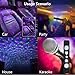 LECART Car Led Lights Interior Wireless Ambient Lighting USB C Rechargeable Car Lights Remote Control Atmosphere Decoration Night Lamp Neon Accent Light Kits 2 Pack