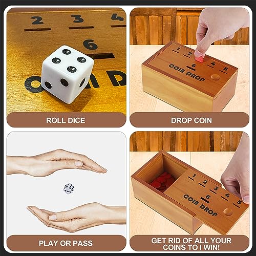 Juegoal Coin Drop juego de mesa de dados y fichas miniatura 5