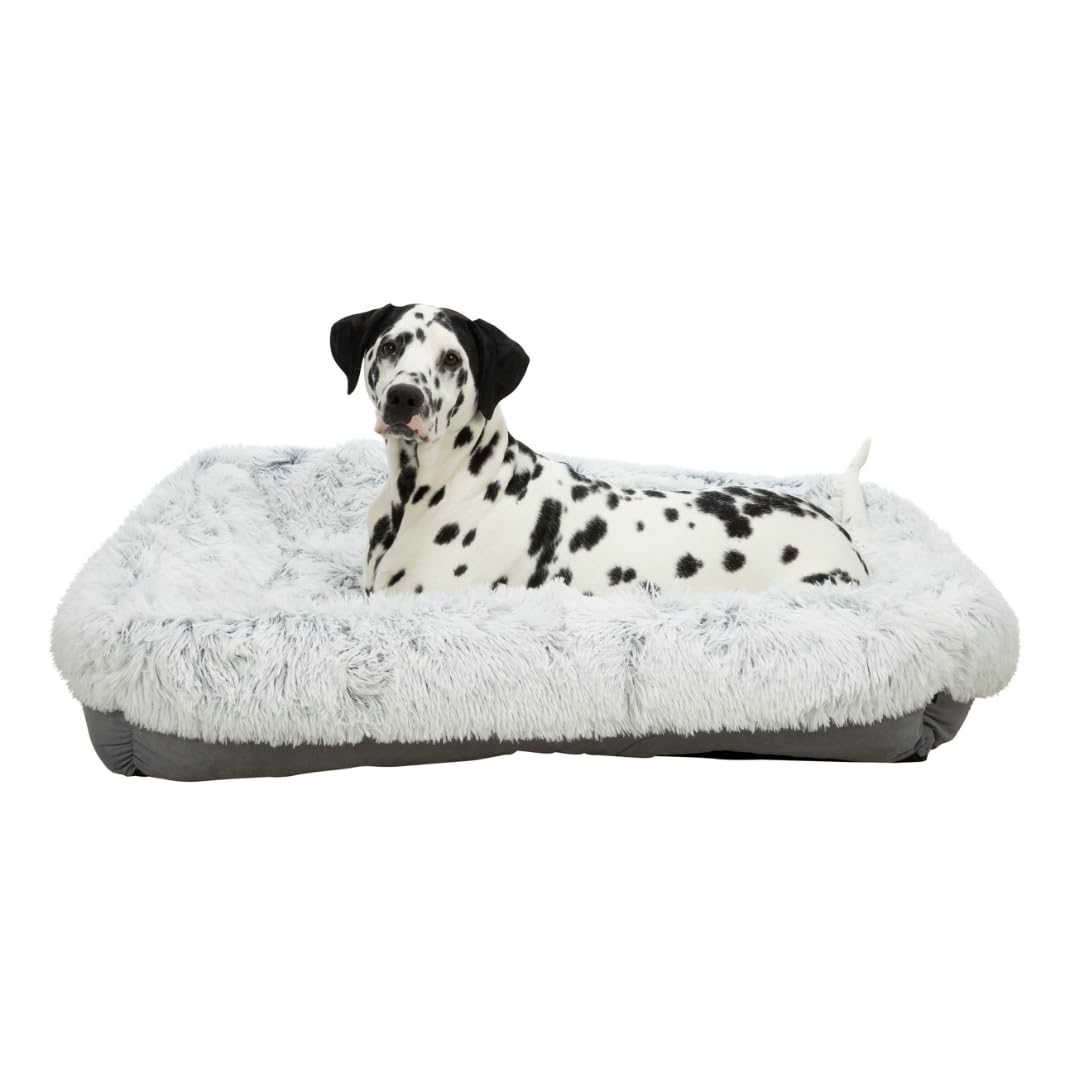 Harvey Bed, Square, 100 × 75 cm,Grey and White-Black