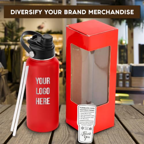 Image of Custom Logo 32 oz Tumbler, Engraved Corporate Gift Travel Mug