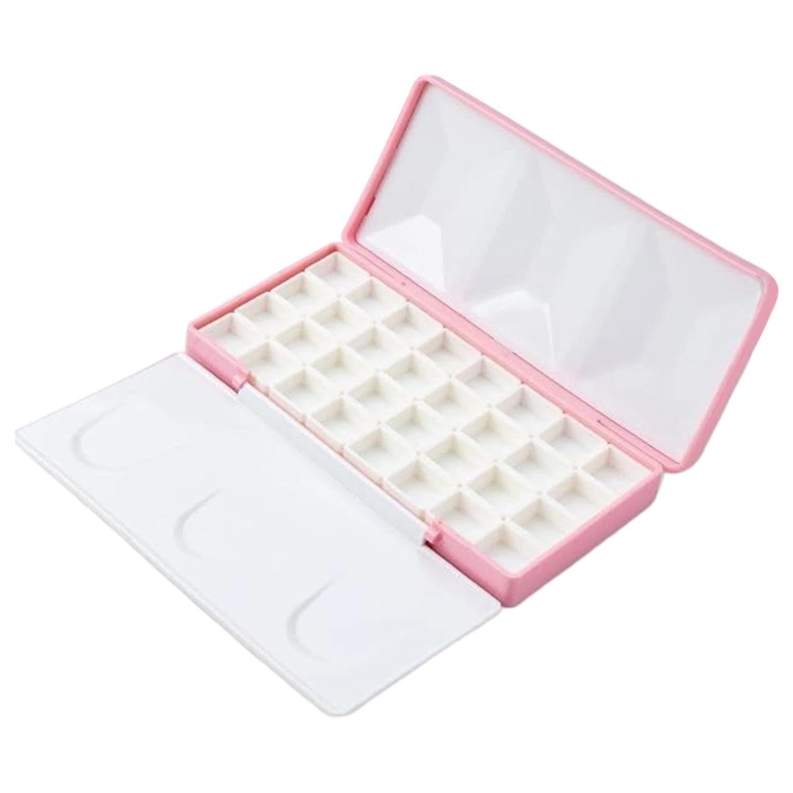 Tavolozza Da Viaggio Vassoio Artistico Portatile Con Coperchio E Mezzi Pan | Set Di Tavolozze Acquerelli Per Viaggio, , Studio, Classe, Scuola