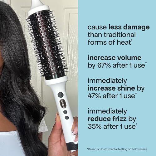 Image of BONDIBOOST Infrared Long Barrel Thermal Brush, Heated Thermal Round Brush for Longer & Thicker Hair Types, Dry Styling for Instant Volume, Less Hair Breakage + Minimizes Snags, Frizz-Free