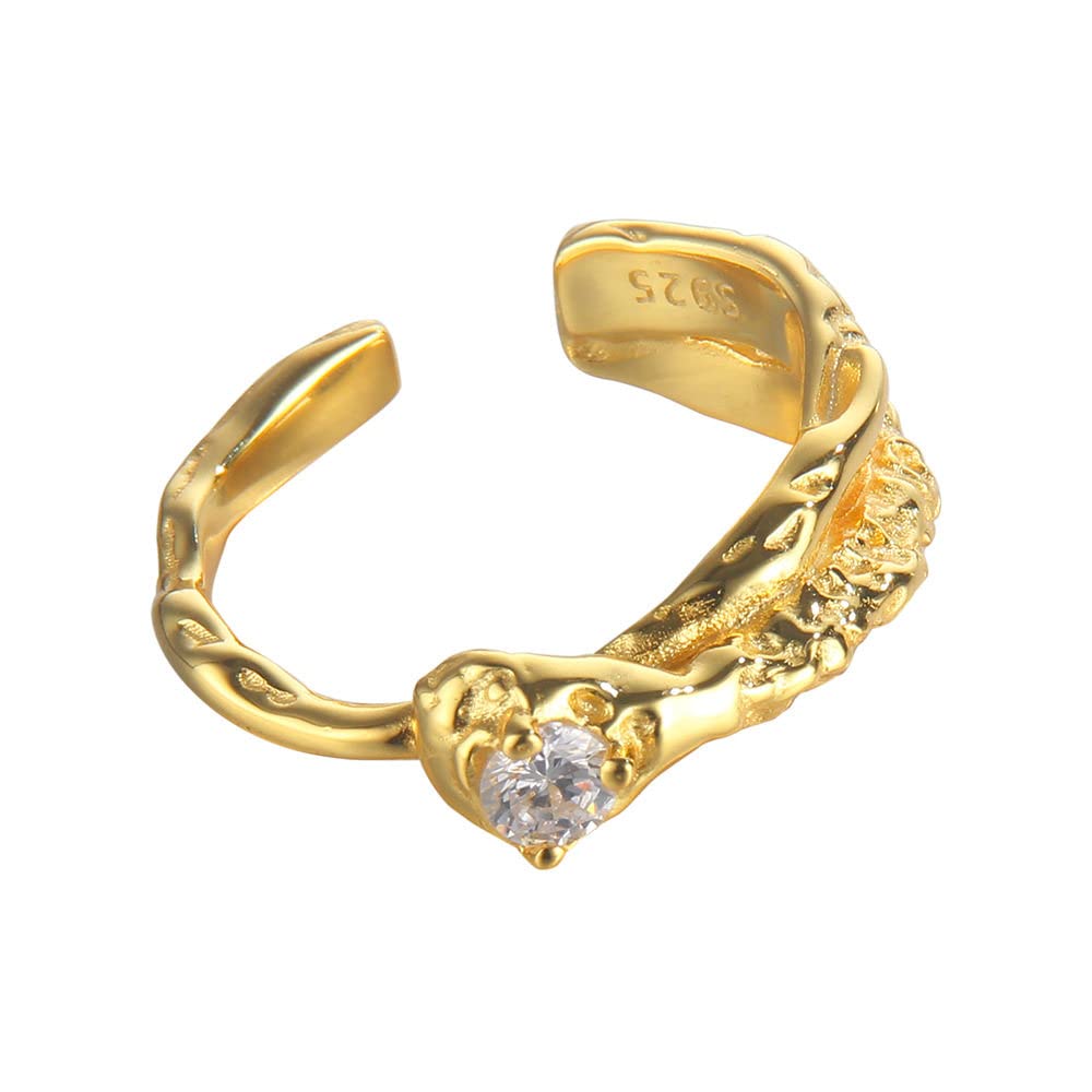 Anello In Argento 925 Da Donna,Anelli Regolabili Per Donna Zircone Micropavimentato In Argento Sterling 925 Con Motivo A Martello Anelli Eternity Fedi Nuziali Placcate Oro Anelli Promessa Per Ragazz