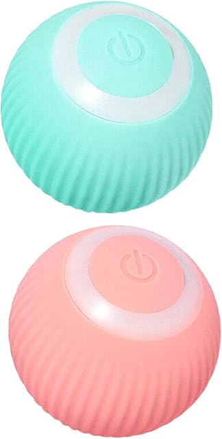 PW TOOLS Interactive Cat Toys Ball, Smart Rolling Ball, Rechargeable 360 Degree Self Rotating Chasing Toy, Automatic Rolling Ball Electric Cat Toys, for Kitten & Dog Playing
