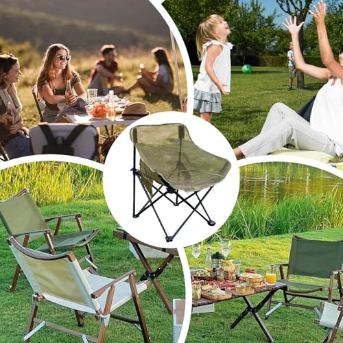 Chaise pliante portable et robuste avec dossier complet pour camping