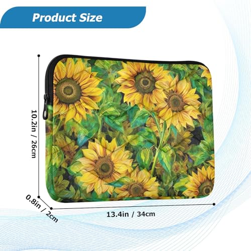 Funda para portátil 13-14 pulgadas con patrón girasol miniatura 3