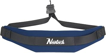 Neotech Saxophone Soft Neck Strap with Coated Metal Hook - for Baritone, Tenor & Alto Sax Neck Strap, Clarinets, English Horn Navy