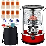 Petroleumheizung mit Löschautomatik und 8 Docht, Effizienter Petroleumofen,Ohne Strom Petroleum Heizer für Outdoor Camping, Effizienter Petroleum Ofen Indoor (4.6L)