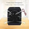 Computer Water Cooling Radiator Fan, Aluminium 90mm 8 Tubes Thread CPU Cooling Water Row Heat Exchanger Fan, Multi Purpose G1/4 Thread Connector Water Cooling Radiator with Cooling Fan