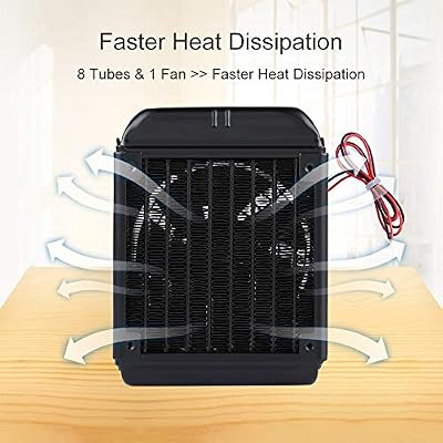 Computer Water Cooling Radiator Fan, Aluminium 90mm 8 Tubes Thread CPU Cooling Water Row Heat Exchanger Fan, Multi Purpose G1/4 Thread Connector Water Cooling Radiator with Cooling Fan