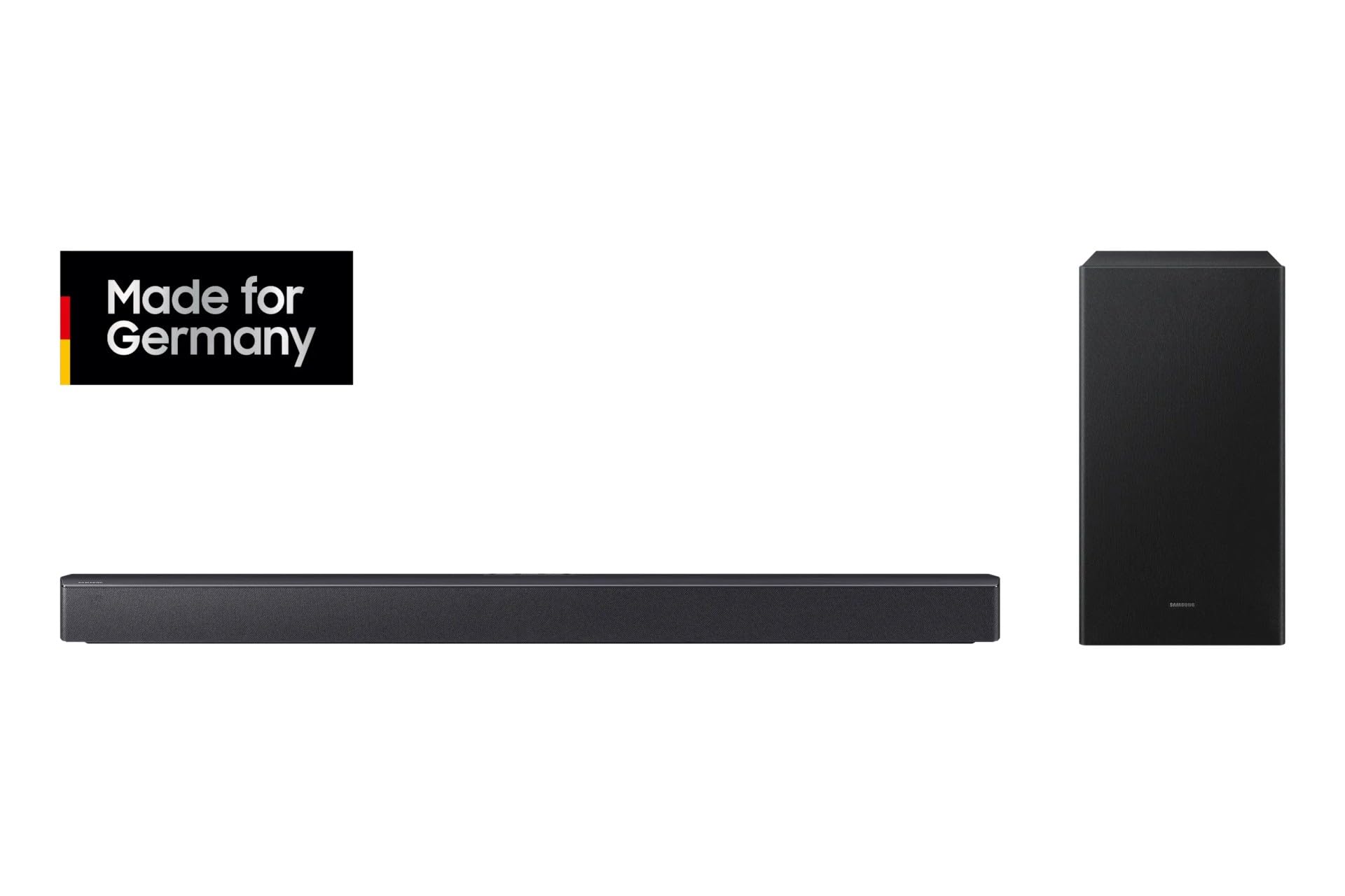 SAMSUNG HW-B460GF B-Series - Soundbar a 2.1 canali, per TV, altoparlante TV con subwoofer wireless da 6,5", modalità gioco, suono adattivo, modalità bass boost, audi...[Versione Tedesca]