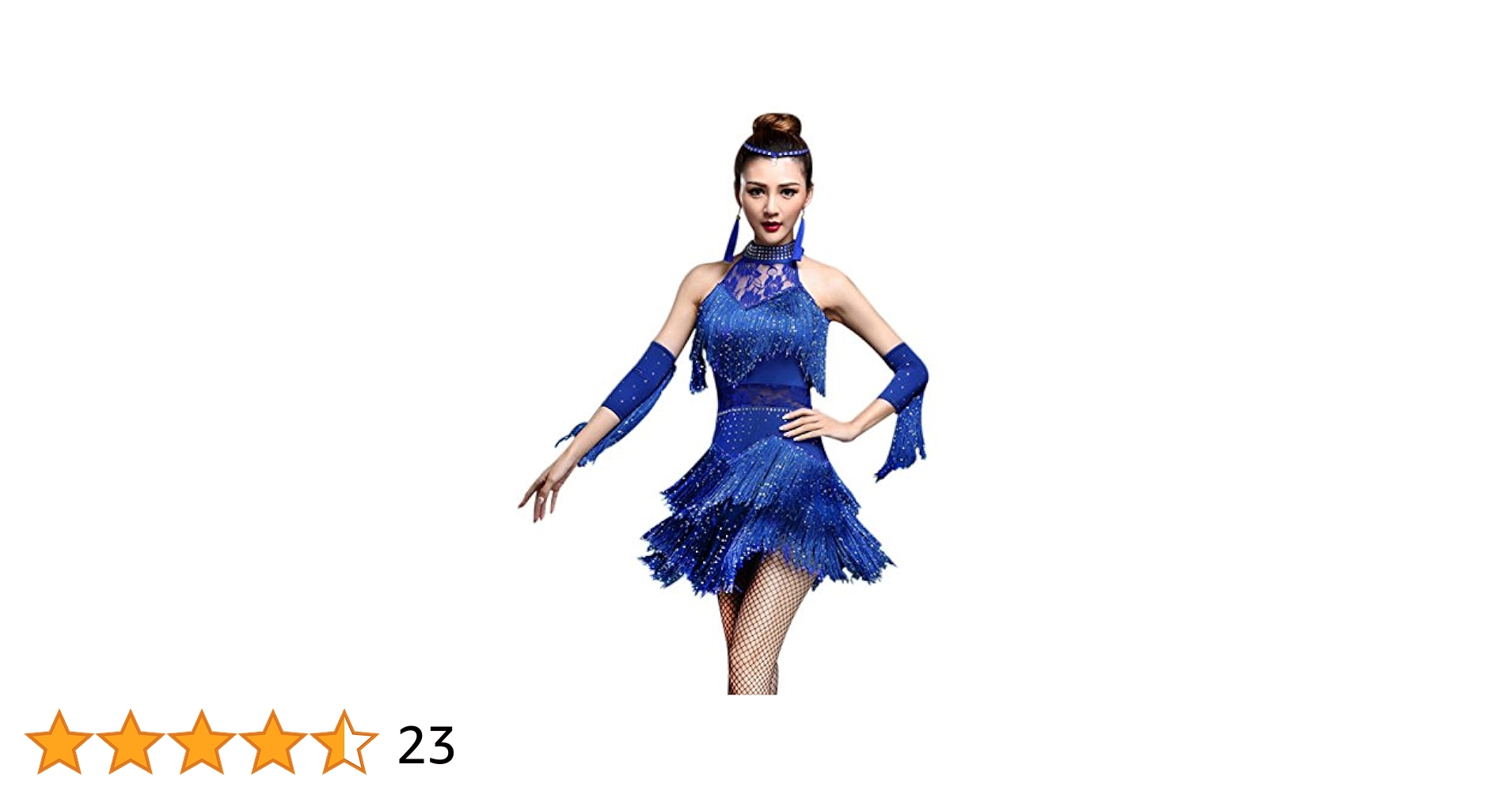 Royal Blue Athletic Dress ZX Women's Dance Dress Rhinestone