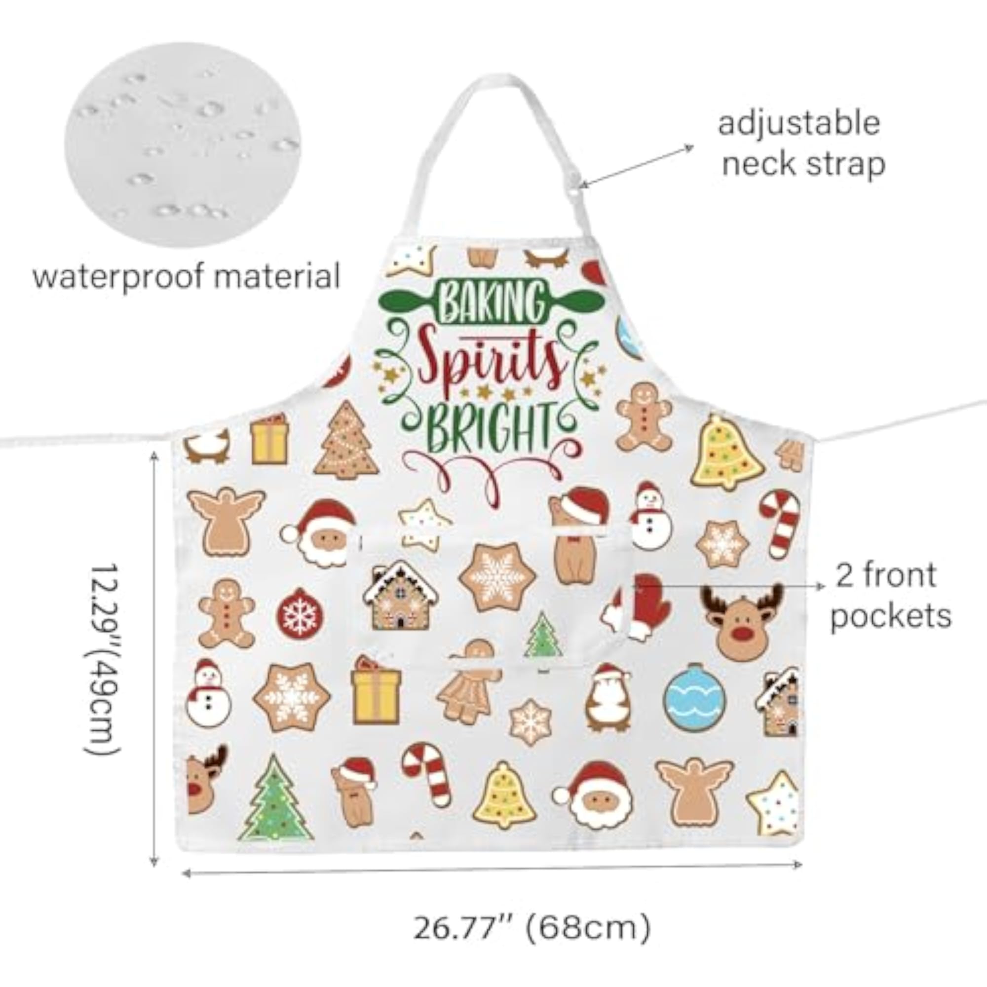 Funny Christmas Baking Apron, Gingerbread Gift