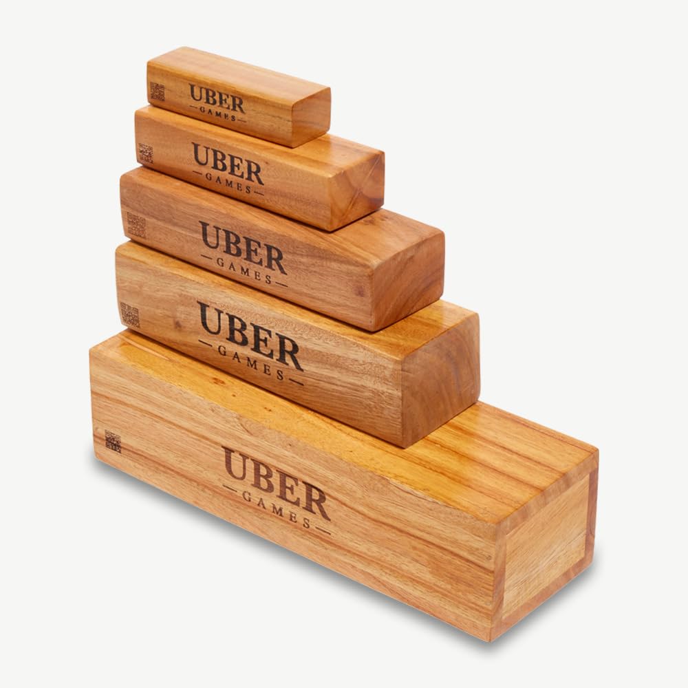 Uber Games 60 kg. Tour vacillante géante XXXL - En bois dur - Qualité supérieure