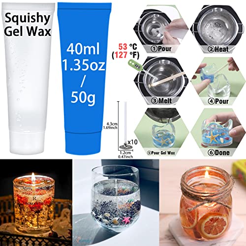 Kit fabrication bougies bougie gel teinture liquide 19 couleurs mèches