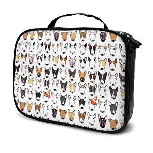 Preisvergleich Produktbild Kosmetiktasche Stierkopf mit verschiedenen Dekorationen, Aufbewahrungstasche, tragbar, multifunktional, Tragetasche, geeignet für Sport, Fitnessstudio, Yoga, Strand, Baden