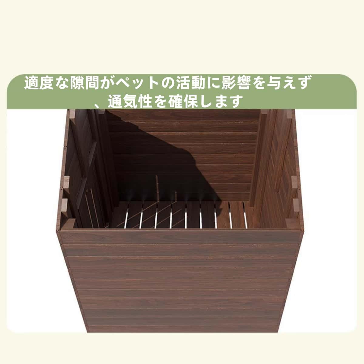 Amazon | Youluck犬小屋木製ペットハウス ドッグハウス 屋外用無垢材の