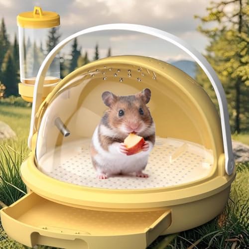 Cage de transport pour oiseaux équipée d'un plateau coulissant transparent innovant