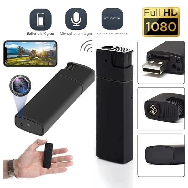 WiFi Spy Camera Lighter Full HD 1080P Video with Sound : Amazon.com.be:  Electronics