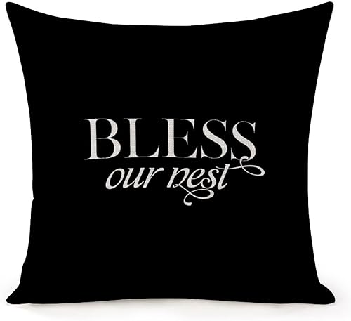 Bless This Home Pillow Case 18x18in Inspirational Saying Cojines Decorativos para Sala Zippered Decorations Pillow Covers for Home Bed Sofa