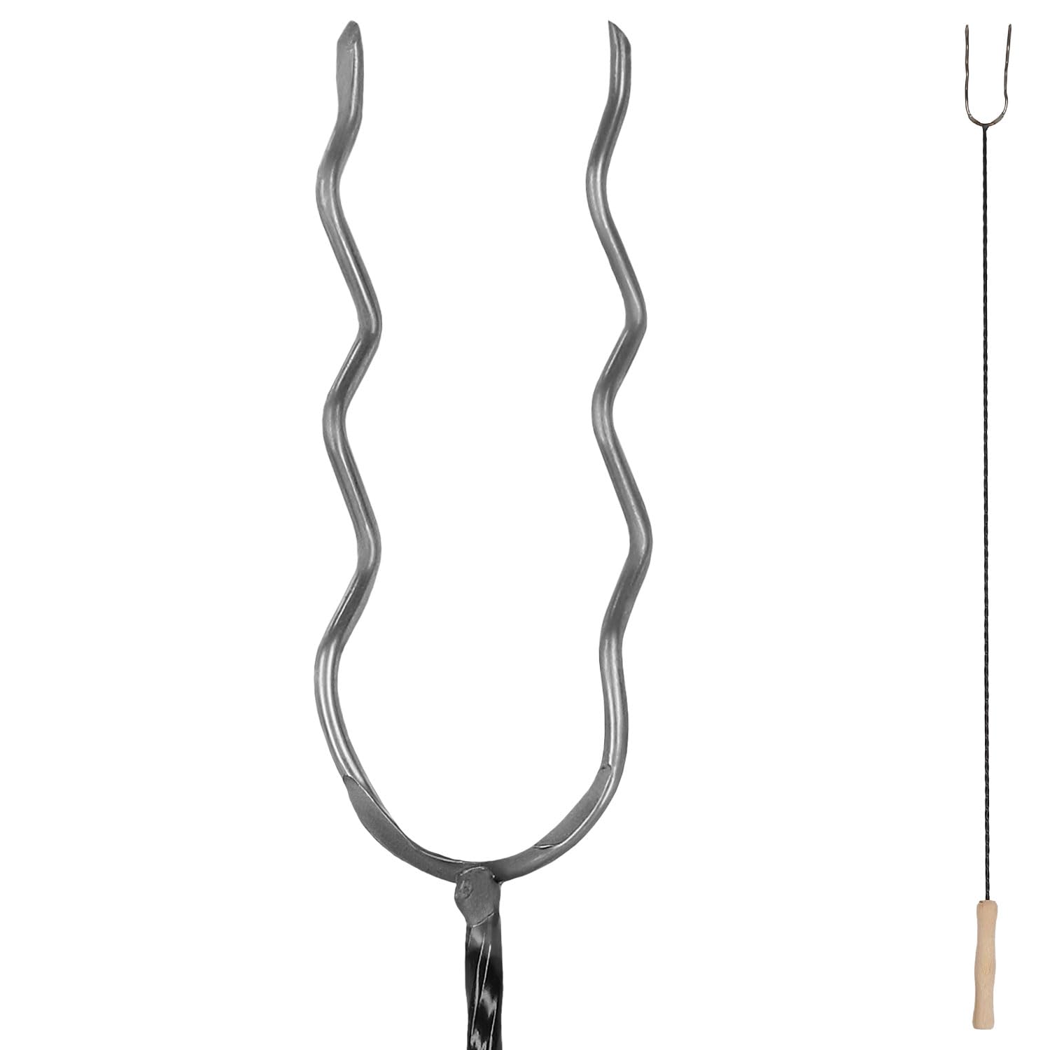 KOTARBAU® Grillspieße - Lagerfeuer Spieße lang - Grillgabel - Camping Grill – 100 cm – Würstchenstecker – Feuergabel – Grillgabeln