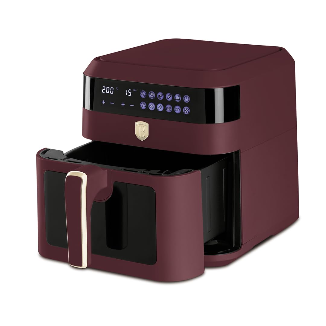 Berlinger Haus Friggitrice ad aria calda digitale, 6,3 l, per friggere, cuocere, grigliare e arrostire per pasti sani, risparmio energetico, ideale per tutta la famiglia