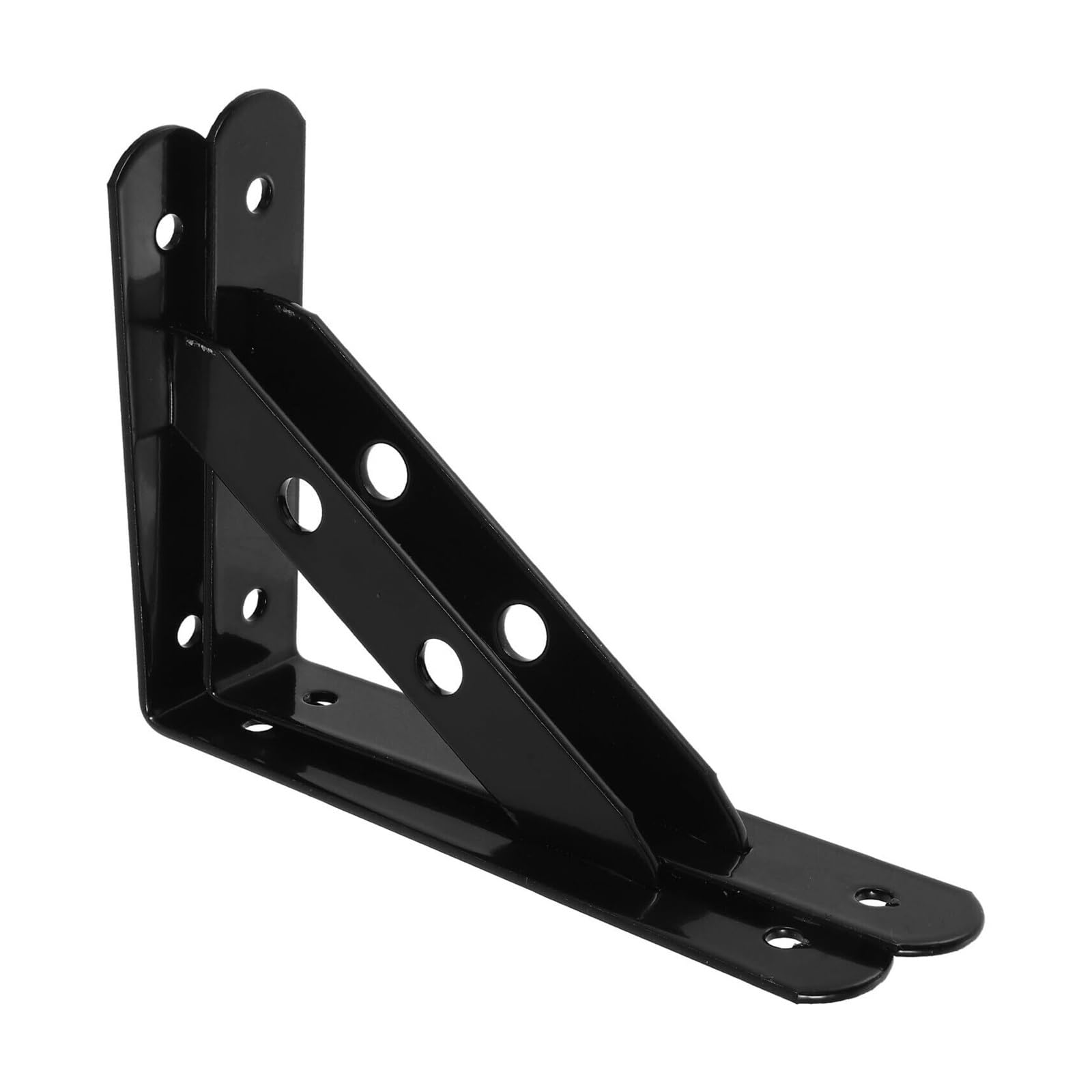 Juaksqzyi Black 2Pcs Tripod Triangle Shelf Brackets Heavy Duty Floating Shelf Brackets With Screws, For Home And Office
