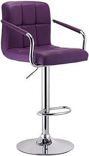 MLX Taburete Alto Giratorio De 360 ​​°, Silla Alta De Cuero De PU Taburetes Altos Ajustables Recepción Caja Registradora Silla Alta Juego De 2, Opcional