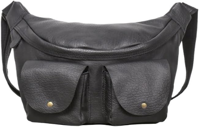 Men's Genuine Leather Chest Bag Retro Top Grain Cowhide Crossbody Travel Backpack