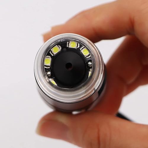 Miniatura 4 de Kit de accesorios para microscopio ajustable, 1600X, microscopio digital, cámara de microscopio electrónico, 8 luces LED, lupa de zoom para